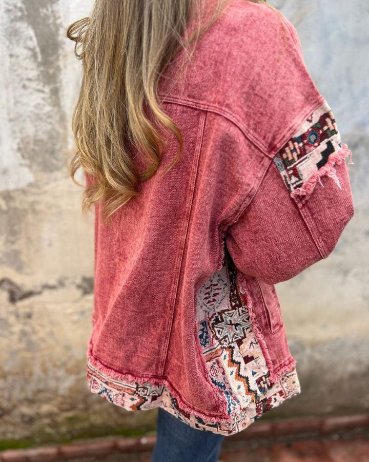 Drune | Denim-Patchwork Freizeitjacke