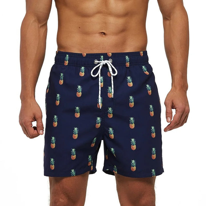 Drune | Atmungsaktive Badeshorts mit Funky Print für Männer