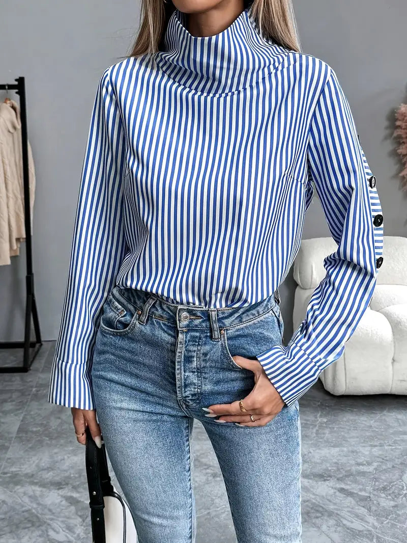 Drune | Stylische Gestreifte Bluse Aus Baumwolle