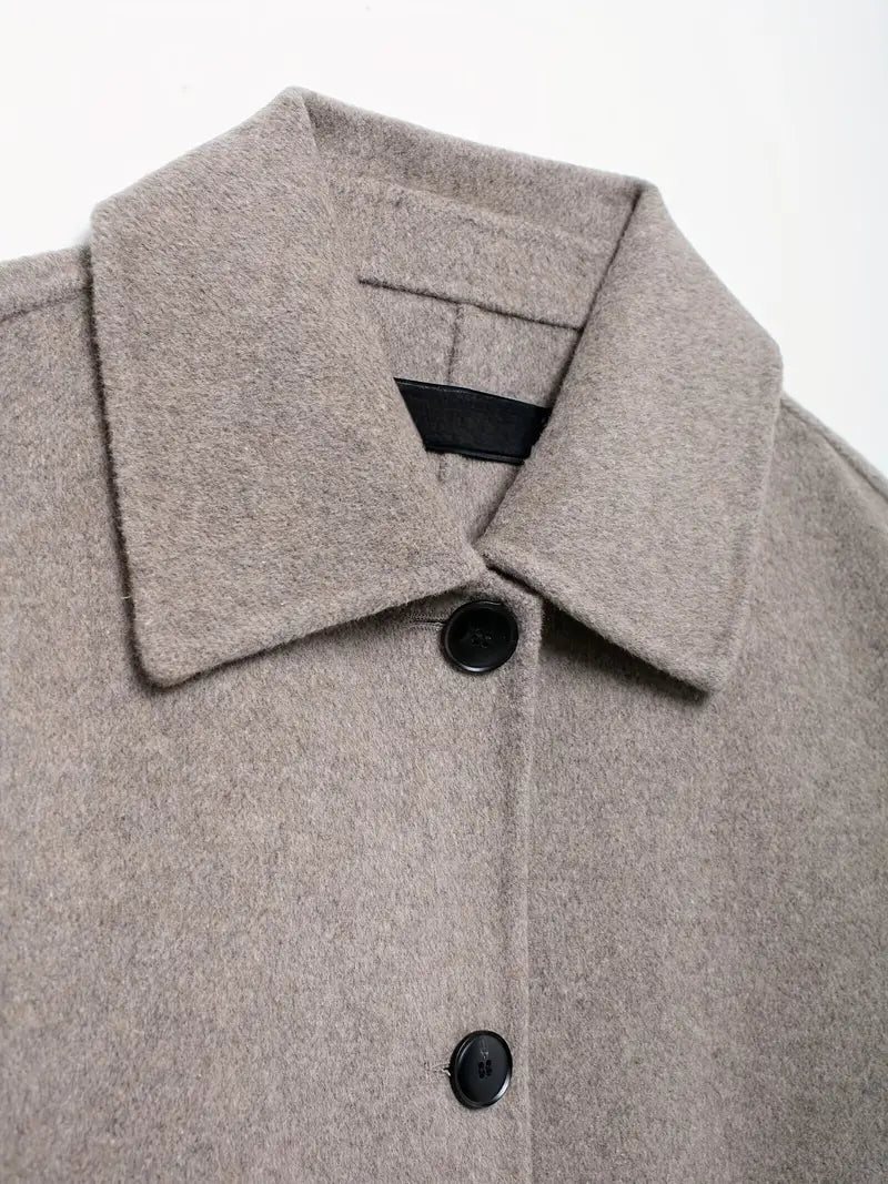 Drune | Wollmischjacke - Minimalistisches Design - Boxy Fit - Moderne Schicht