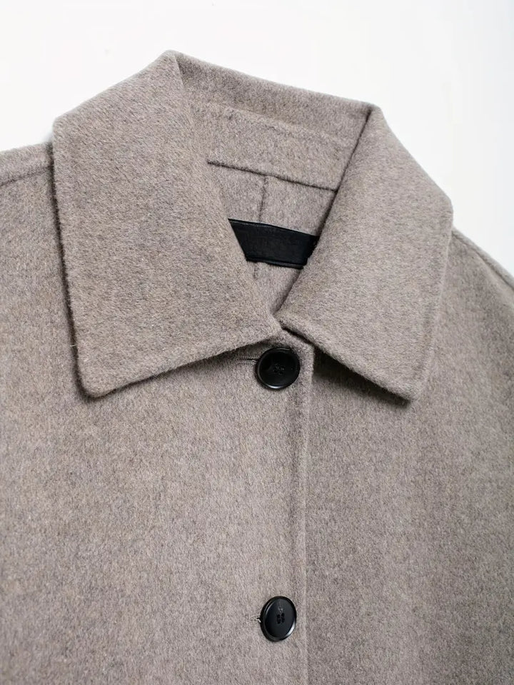 Drune | Wollmischjacke - Minimalistisches Design - Boxy Fit - Moderne Schicht