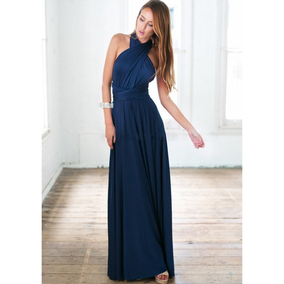 Drune | Multi-Wear Multi-Seil Kreuz rückenfrei Bandage Kleid