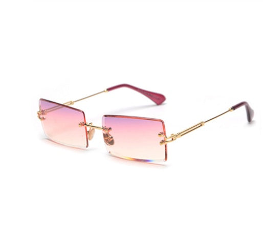 Drune | Modische Rechteckige Sonnenbrille Im Retro Stil