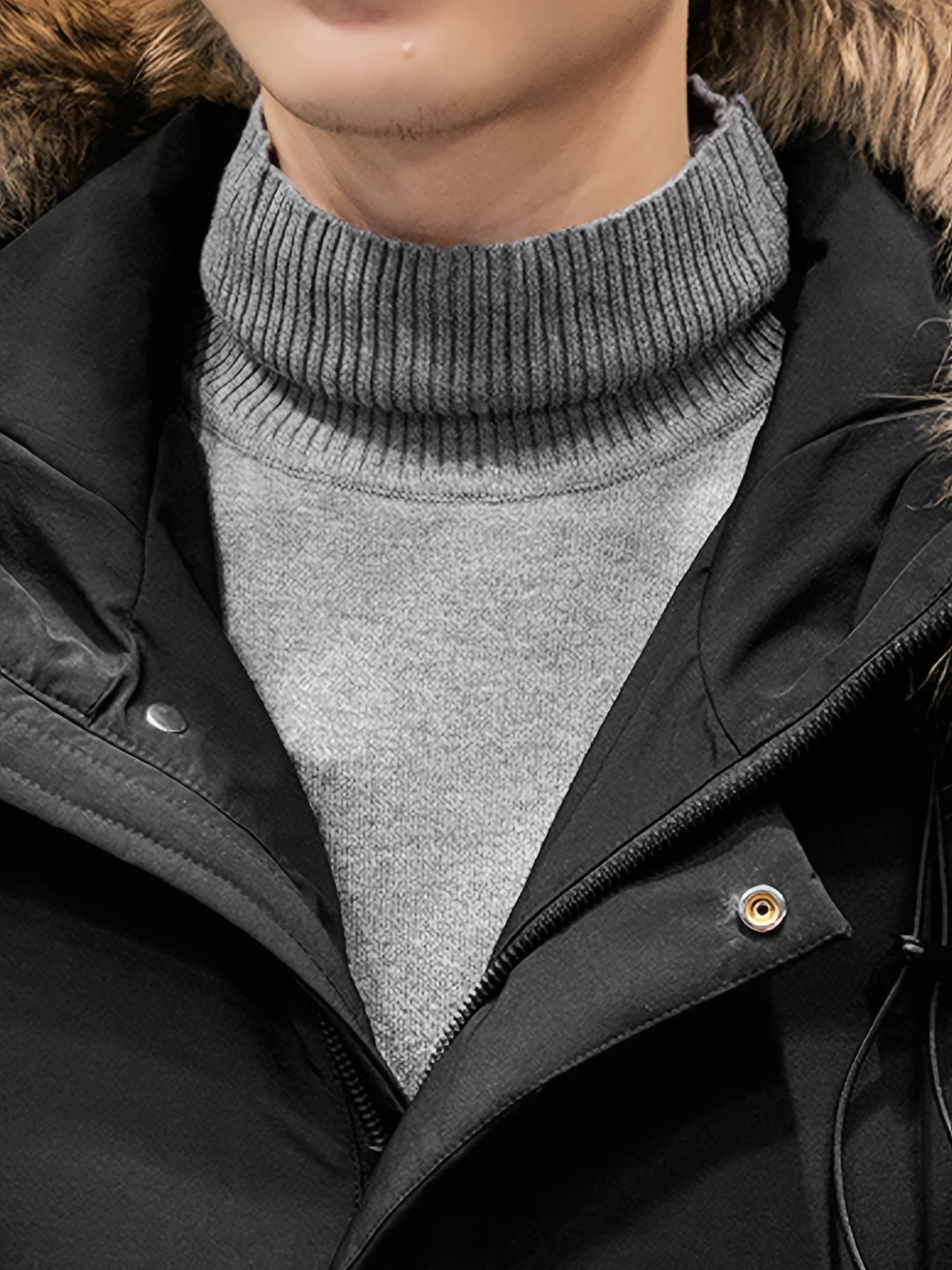 Drune |  Mittellange Kapuzen-Winterjacke Für Herren - Perfekt für Outdoor-Aktivitäten
