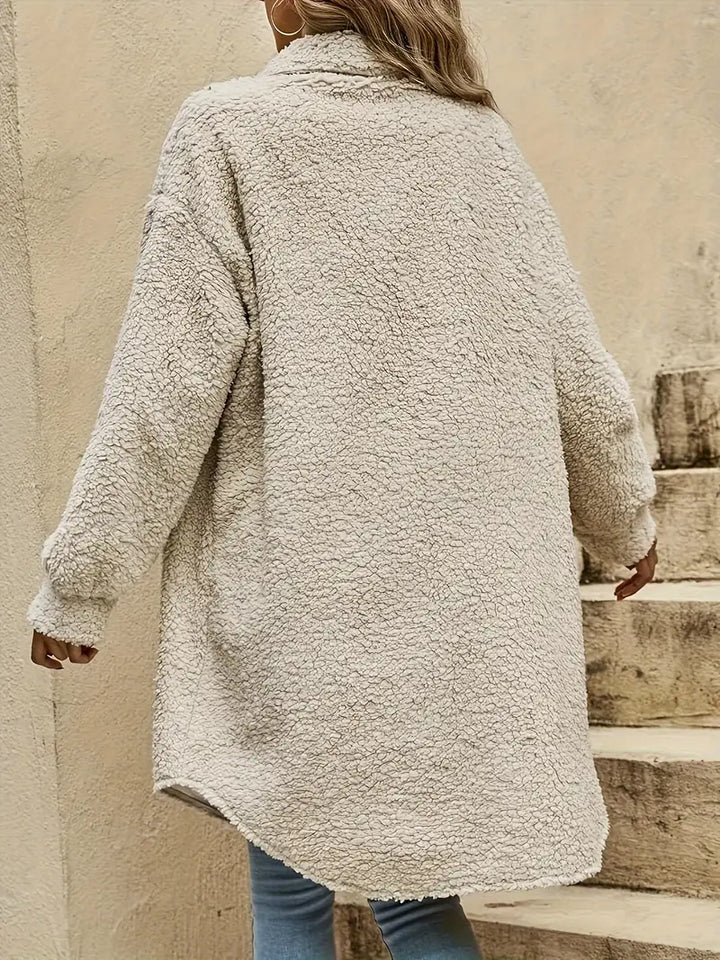 Drune | Strickjacke Lässig Lang Aus Plüsch