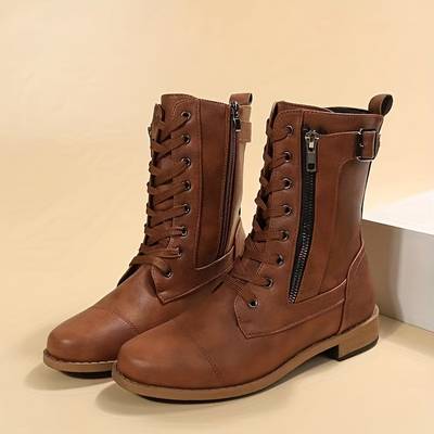 Drune - Stiefelette mit Reißverschluss und Spitze