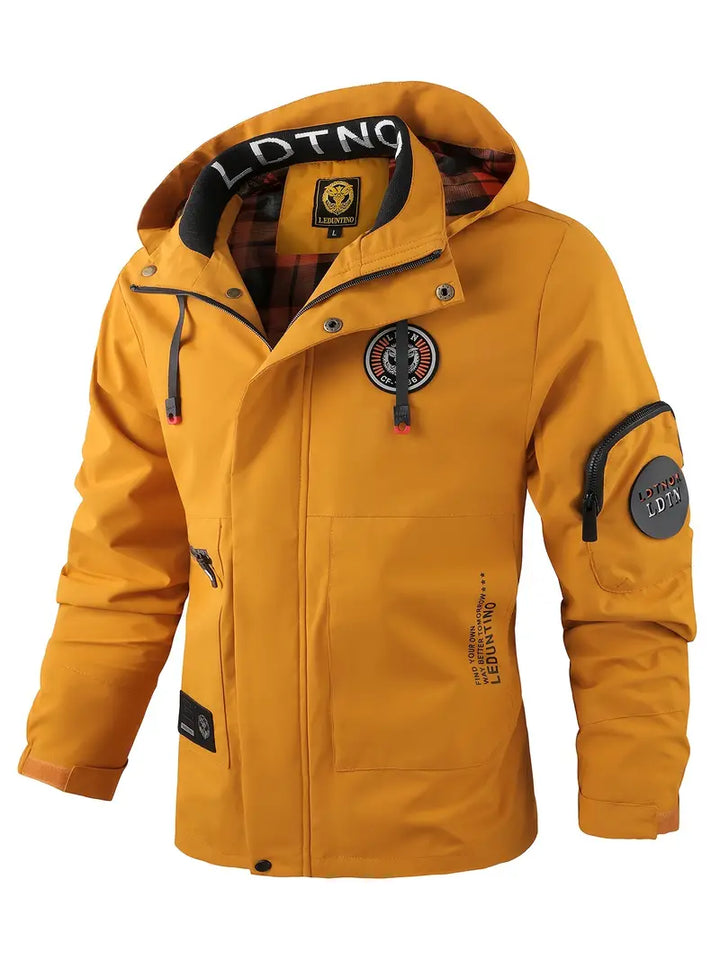Drune | Leichte Herren Outdoor-Jacke, winddicht und wasserdicht mit Kapuze