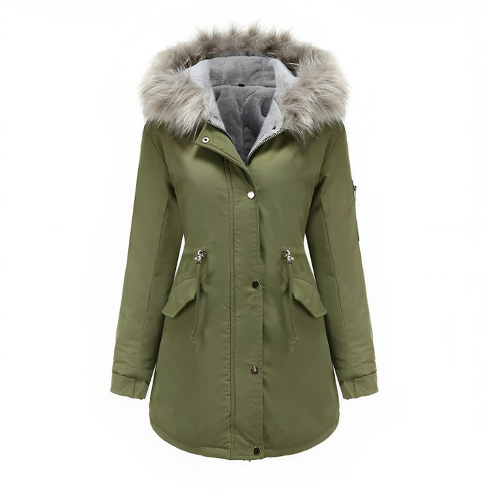 Drune | Winter Parka mit veganem Pelz für Damen umweltfreundliche Materialien
