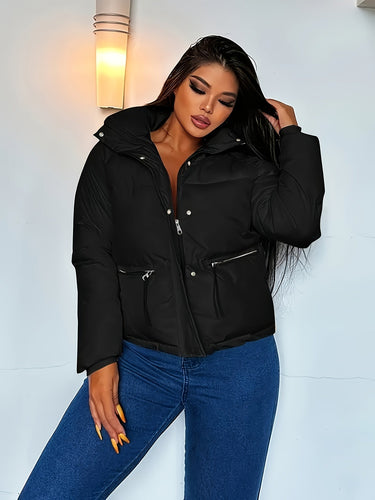 Drune | Kurze Lässige Daunenjacke mit Reißverschluss für Damen Ideal für Herbst Winter