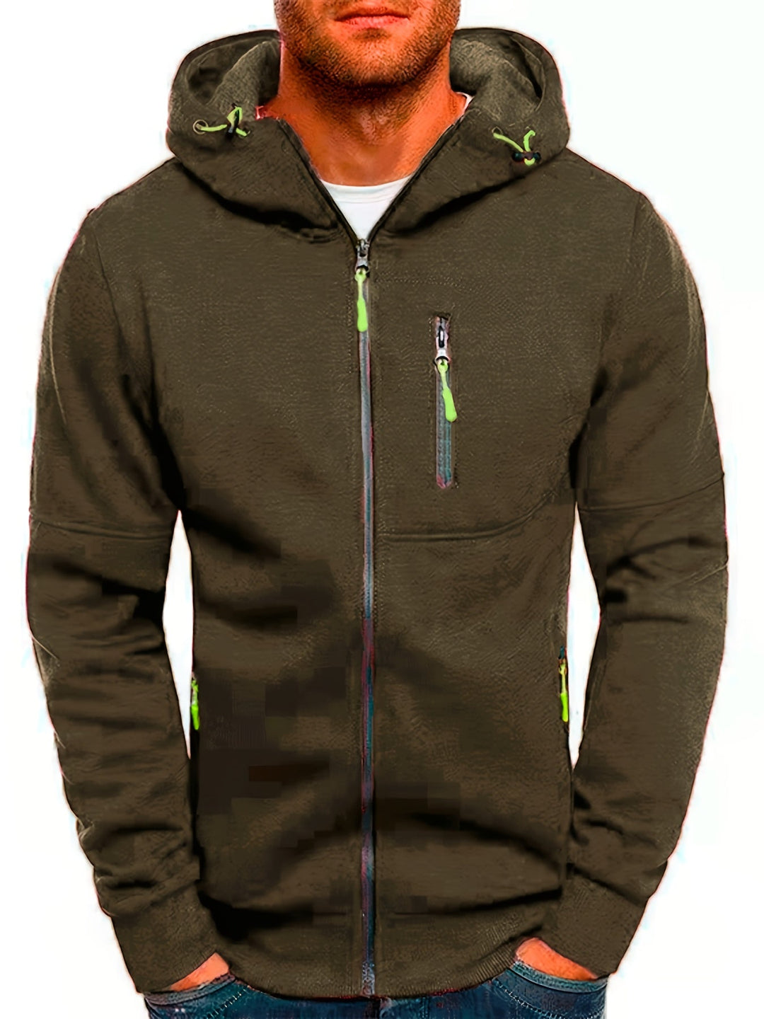 Drune | Sportliche Kapuzenjacke mit Reißverschluss Bequem und Atmungsaktiv Perfekt Für Outdoor-aktivitäten