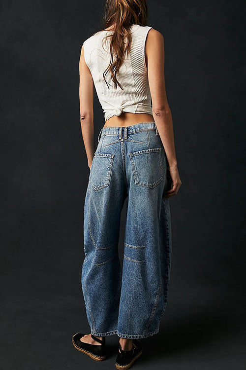 Drune | Rosiedress Mid Rise Barrel Leg Jeans