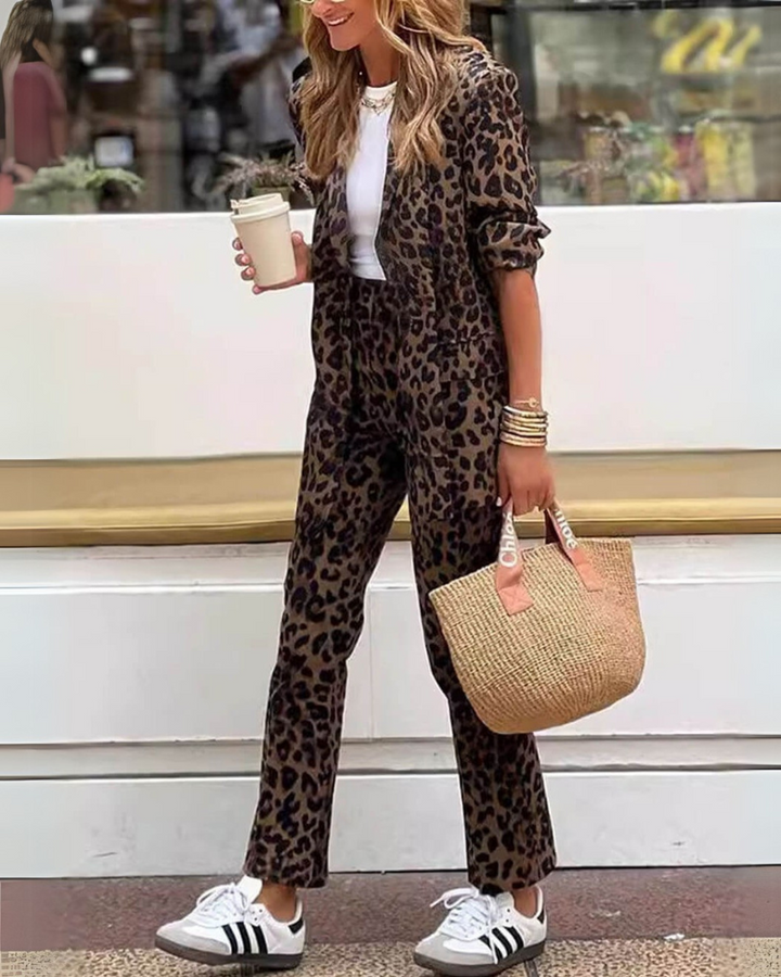 Drune | Elegantes Satz Mit Leopardenmuster