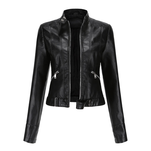 Drune | Reißverschluss Kurze Biker Jacke - Langarm