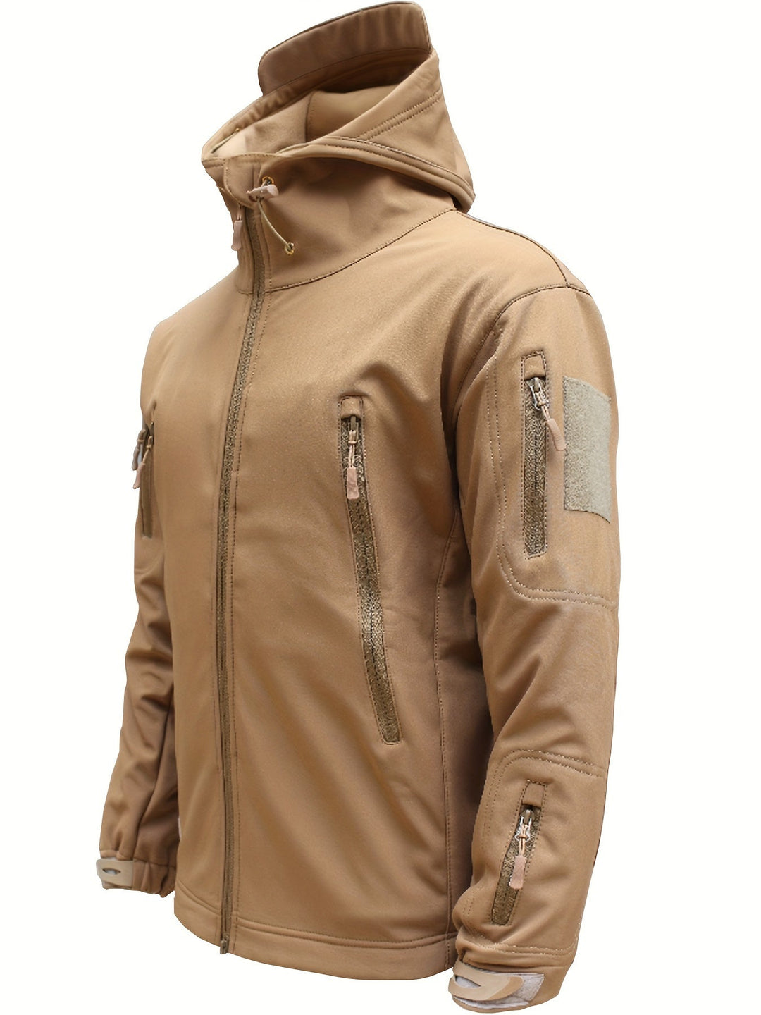 Drune | Fleece-Softshell-Kapuzenjacke Mit Reißverschlusstaschen Für Herren - Perfekt für Outdoor-Aktivitäten