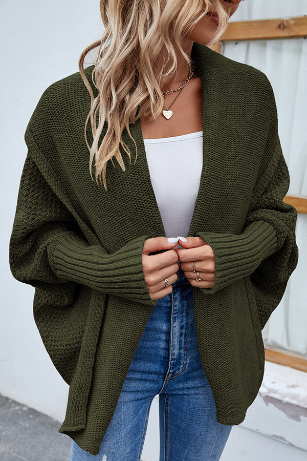 Drune | Eleganter Herbst Strickcardigan mit Dolmanärmeln für Frauen