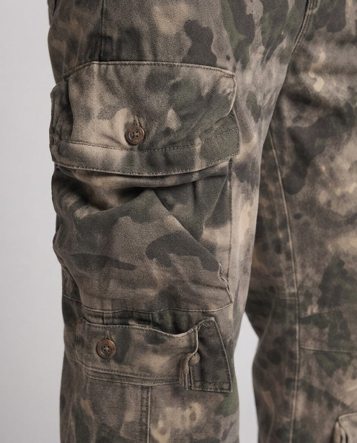 Herren stilvolle Camouflage Cargo-Hosen Drune