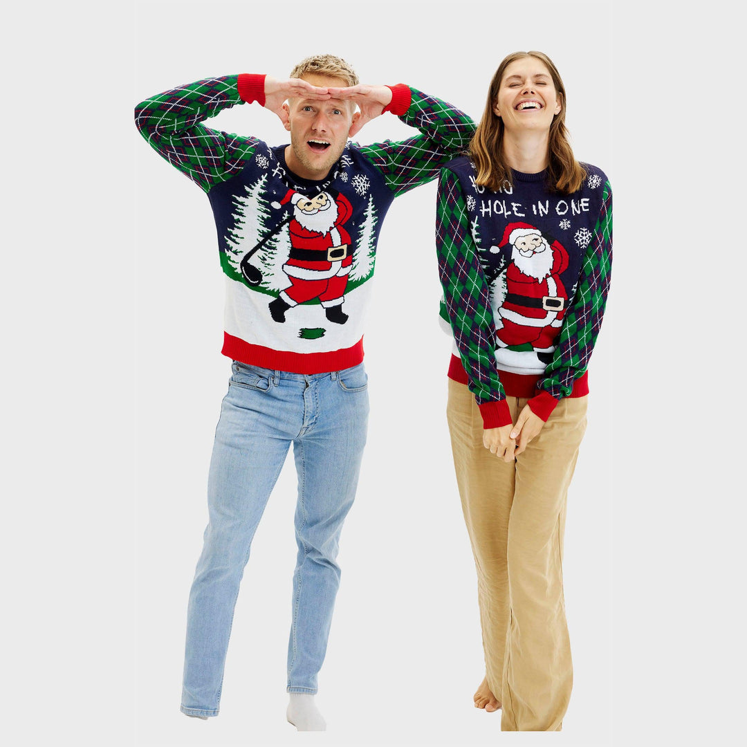 Drune | Ho Ho Hole In One Weihnachts-Pullover - Herren