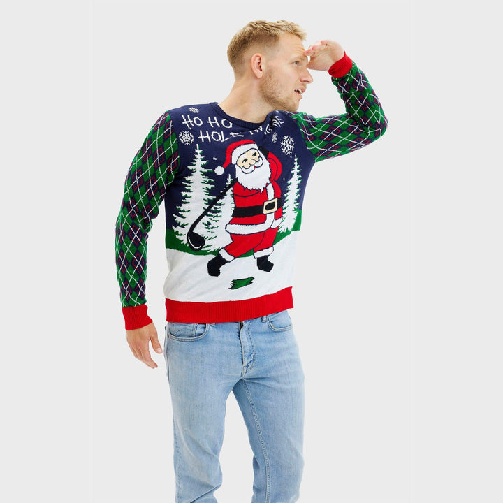 Drune | Ho Ho Hole In One Weihnachts-Pullover - Herren