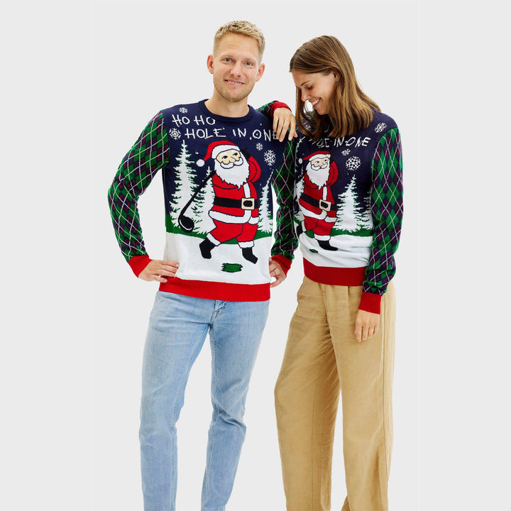 Drune | Ho Ho Hole In One Weihnachts-Pullover - Herren