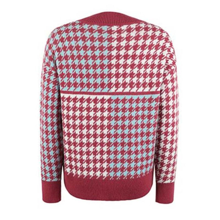 Drune | Geometrischer Strickpullover Mit Trendigem Muster