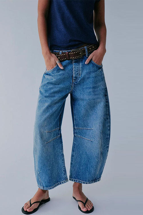 Drune | Rosiedress Mid Rise Barrel Leg Jeans