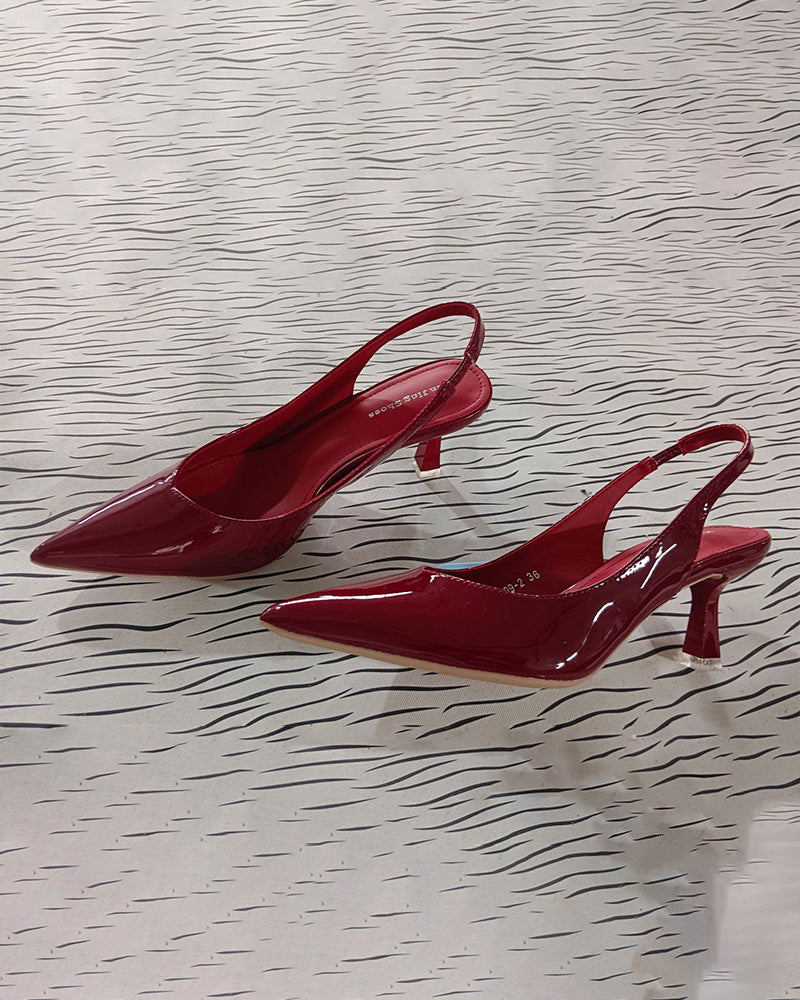 Drune | Einfarbige, Temperamentvolle High Heels mit Spitzer Zehenpartie