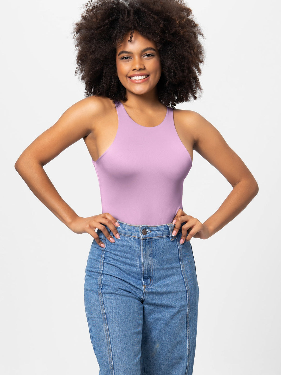 Drune | Vollgröße Rundhalsweite Träger Bodysuit