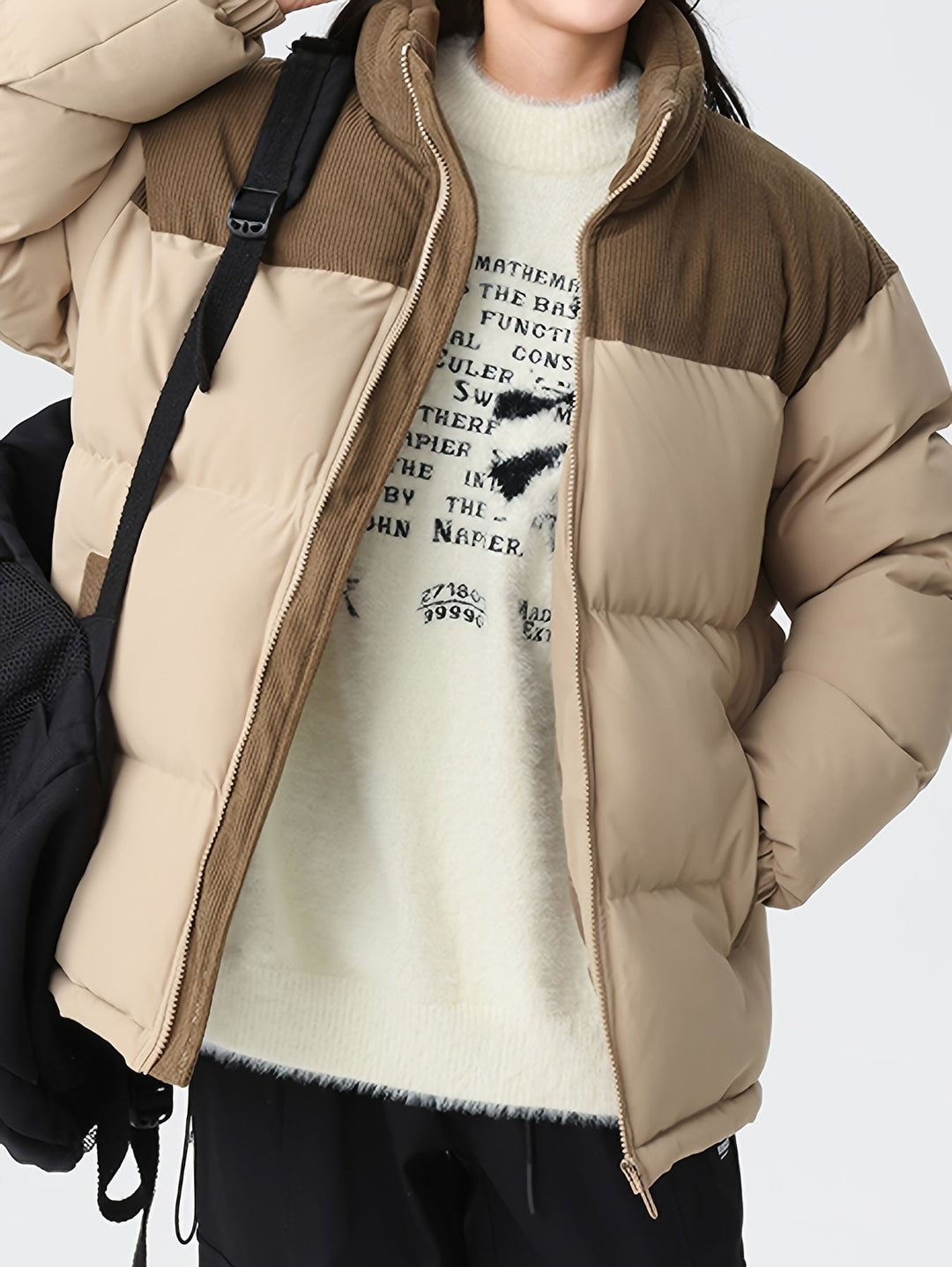 Drune |  Trendige Colorblock Puffer-Winterjacke Für Herren - Perfekt für Outdoor-Aktivitäten