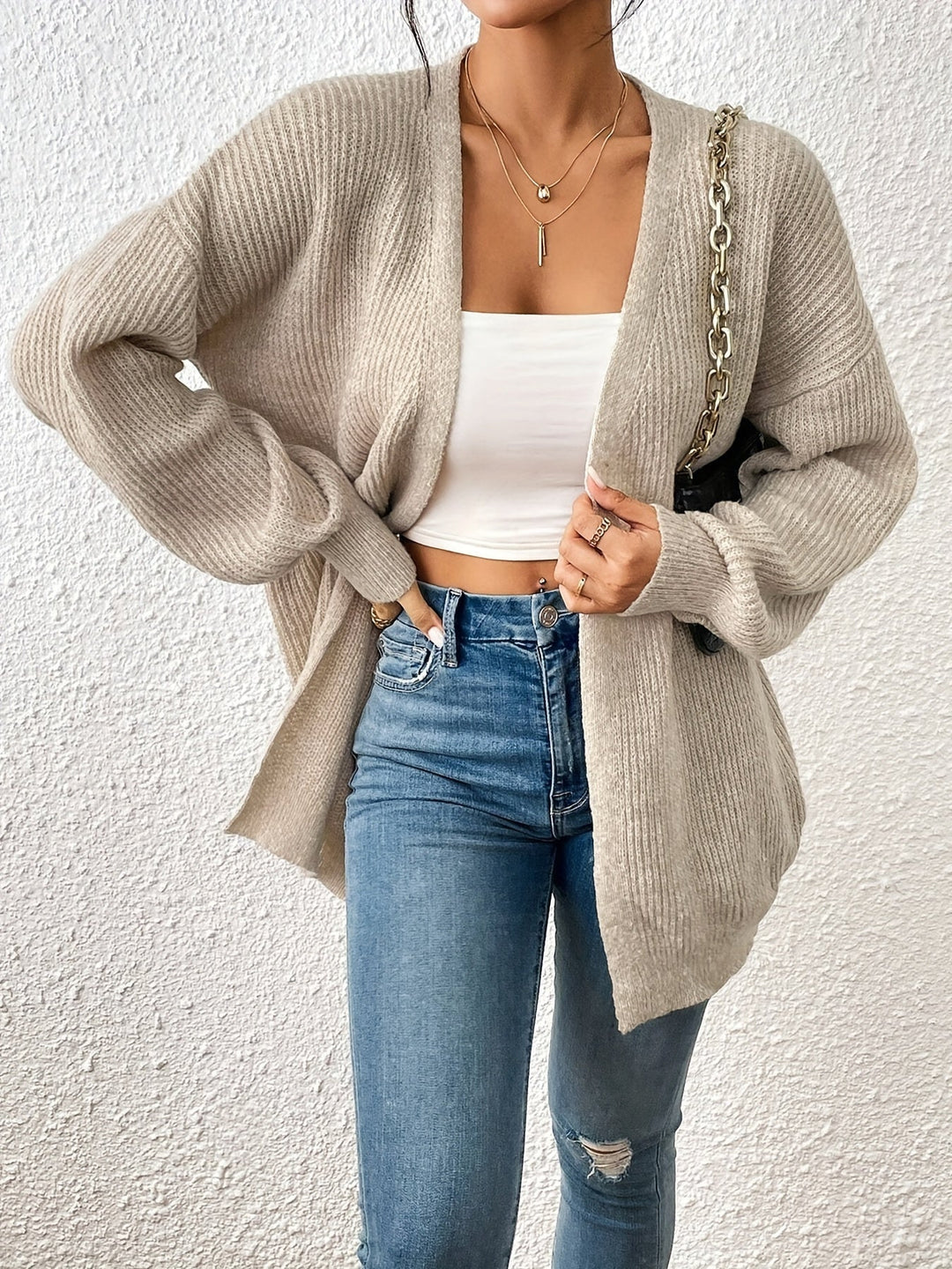 Drune | warmer Baumwollstrickwaren-Cardigan für Damen - Ideal für den Winter