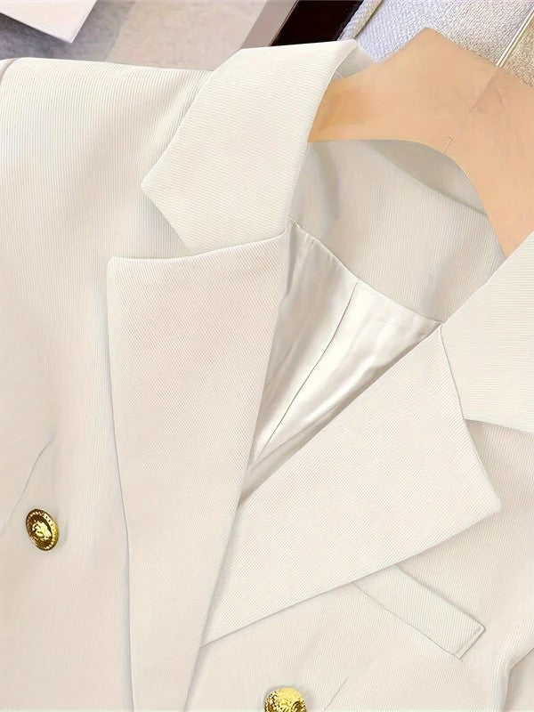 Drune | Eleganter Business Slim Blazer mit goldenen Knöpfen Ideal für alle Jahreszeiten