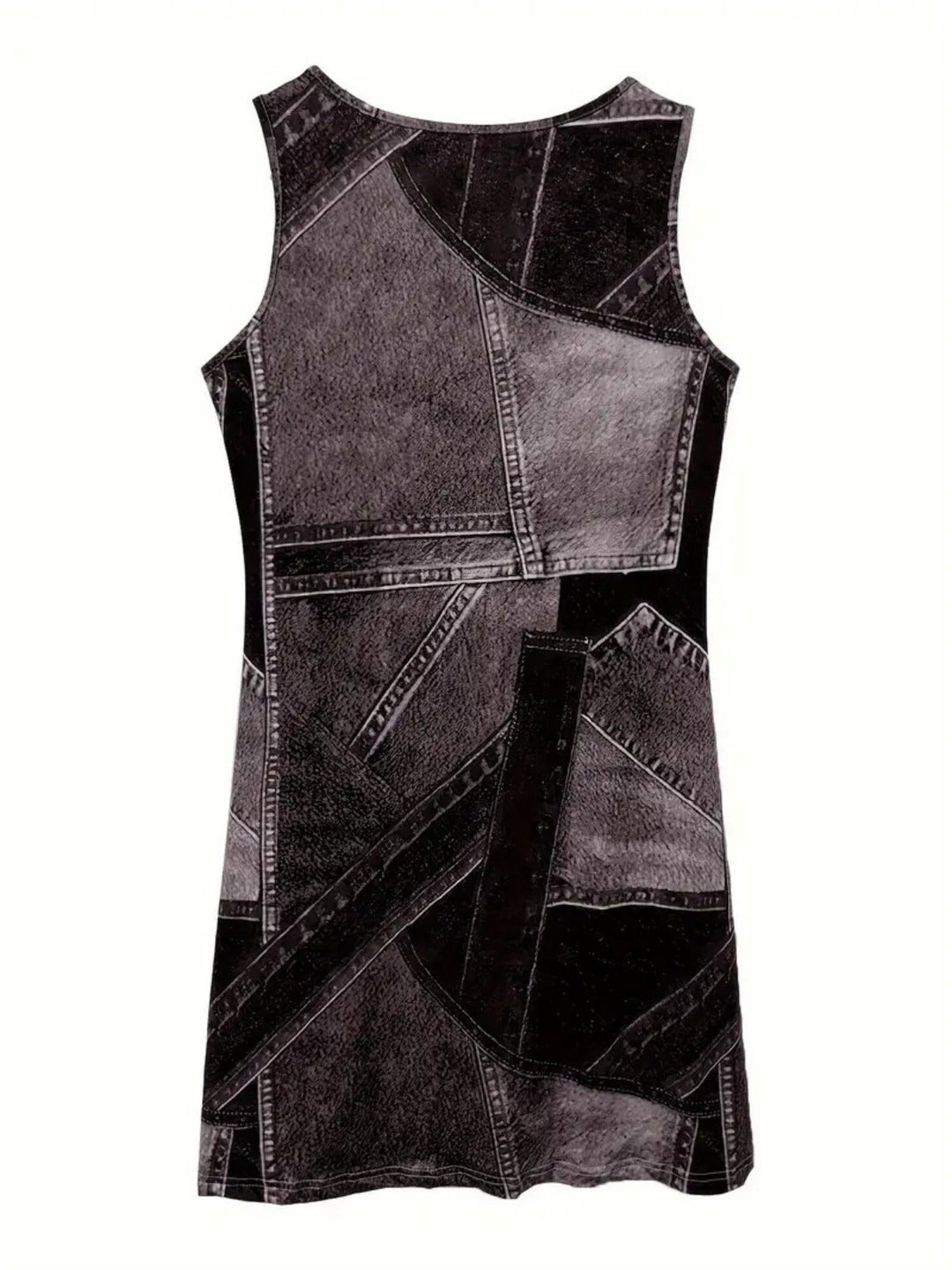 Drune | Kleid mit Denim-Print