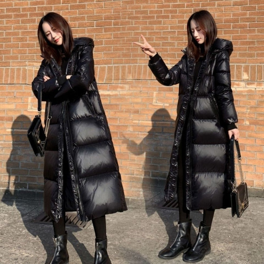 Drune | lange gesteppte Jacke mit Kapuze für Damen - Bruna