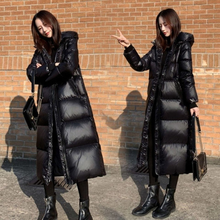 Drune | lange gesteppte Jacke mit Kapuze für Damen - Bruna