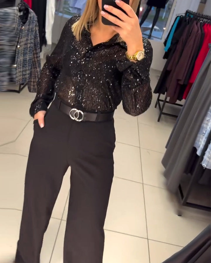 Drune | Button Down Revers und Pailletten