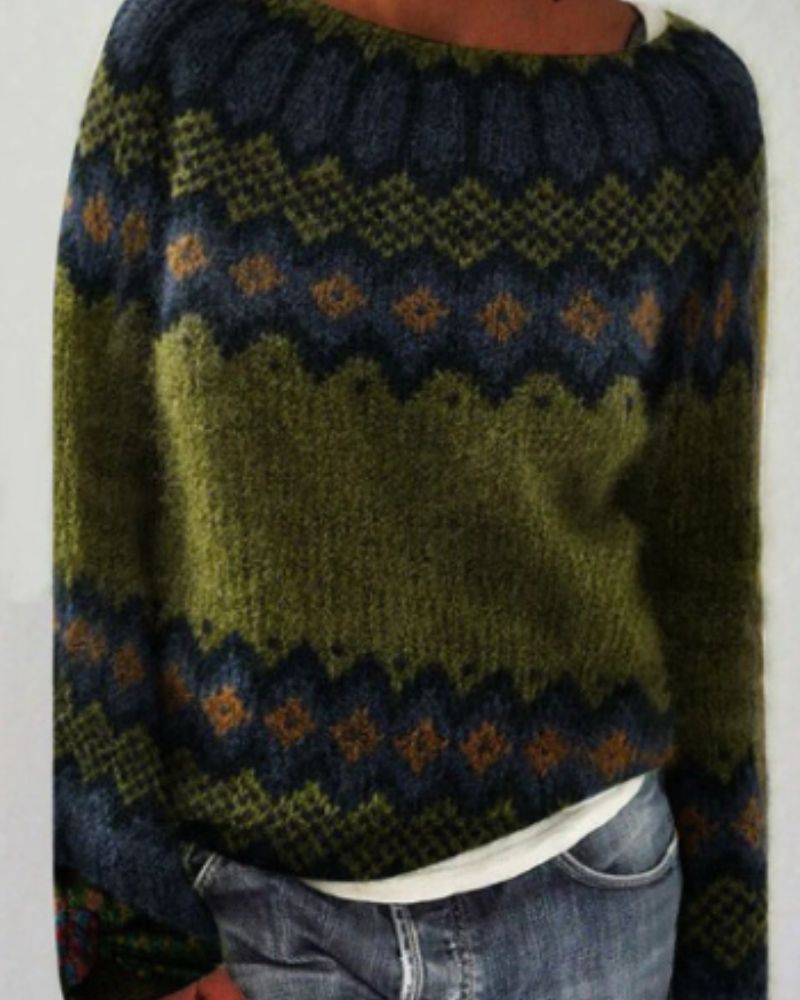 Drune | Eleganter Pullover mit Geometrischem Muster