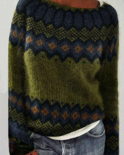 Drune | Eleganter Pullover mit Geometrischem Muster