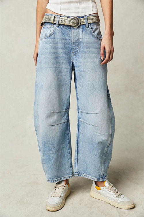 Drune | Rosiedress Mid Rise Barrel Leg Jeans