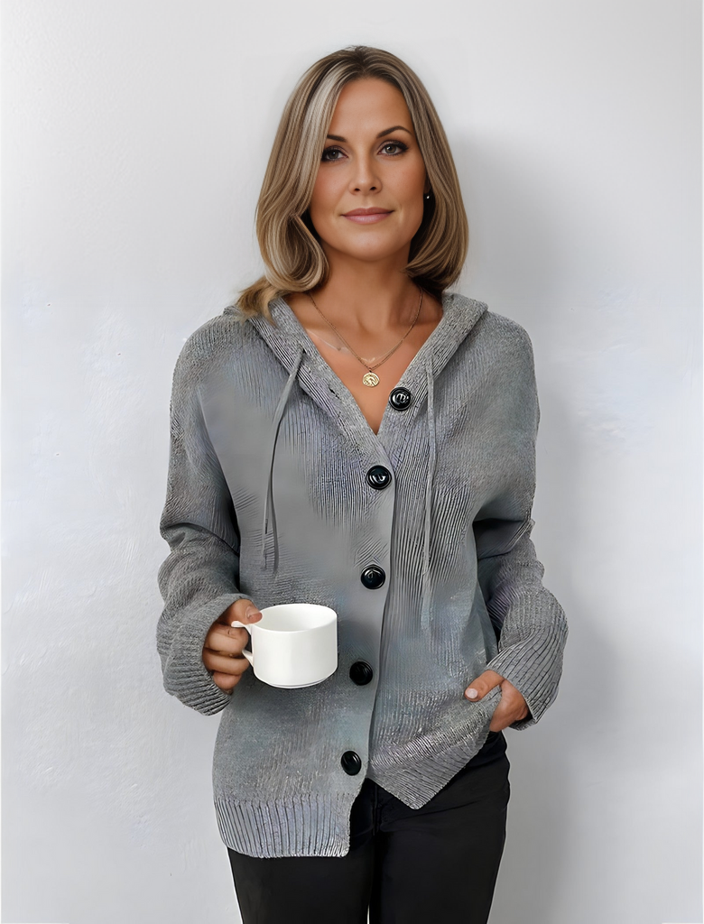 Drune Hoodie | Warme Bequeme Damenweste mit Kapuze
