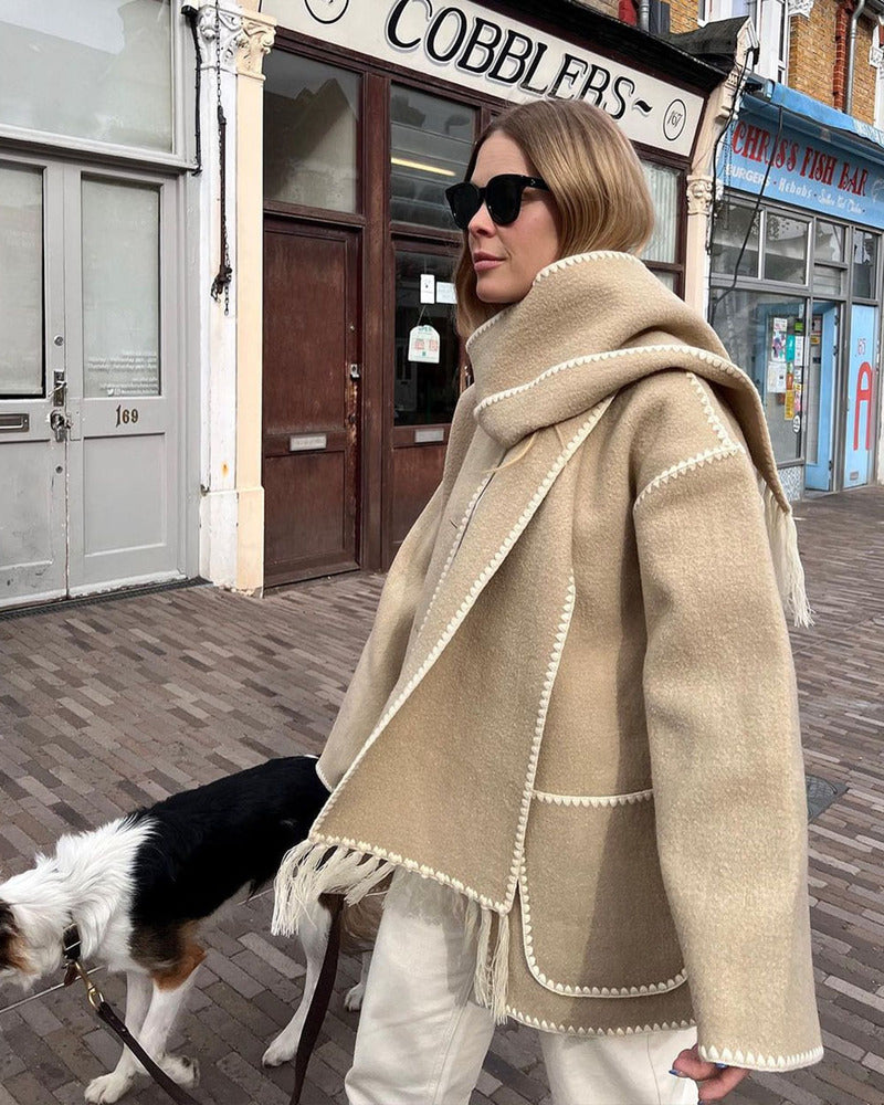 Drune | Hepburn-Stil Wollcape Mantel