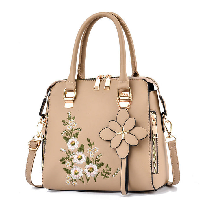 Drune | Bestickte Handtasche Für Damen Mit Schulter Und Messenger Design