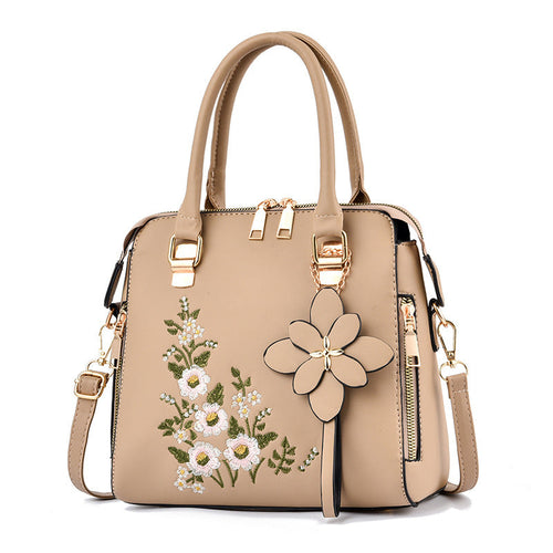 Drune | Bestickte Handtasche Für Damen Mit Schulter Und Messenger Design