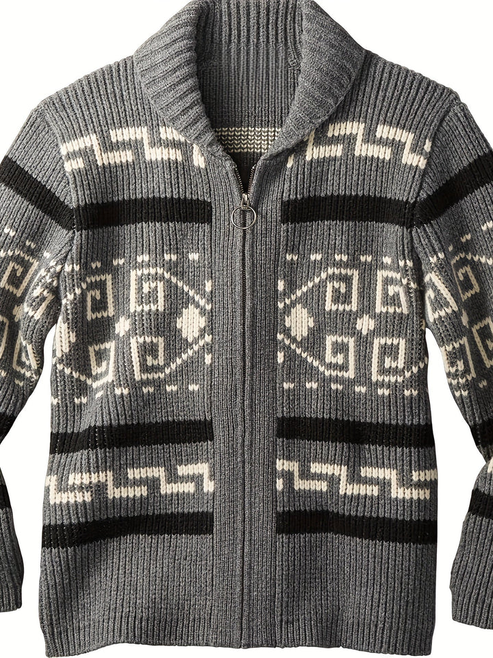 Drune | Lässige Herren-Strickjacke mit Reißverschluss
