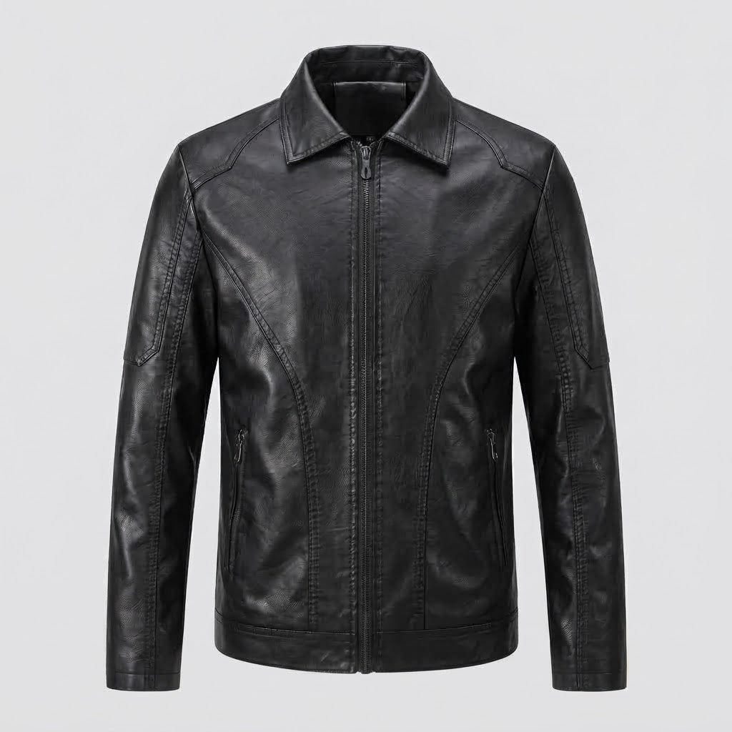 Herren moderne Kunstlederjacke Drune