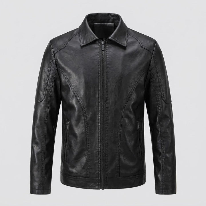 Herren moderne Kunstlederjacke Drune