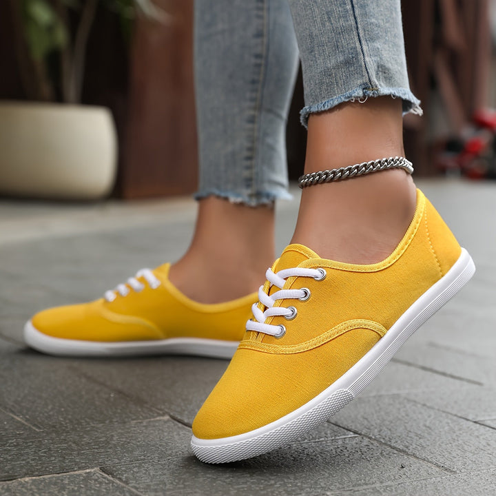 Drune | Bequeme Niedrige Canvas Sneakers in Weiß