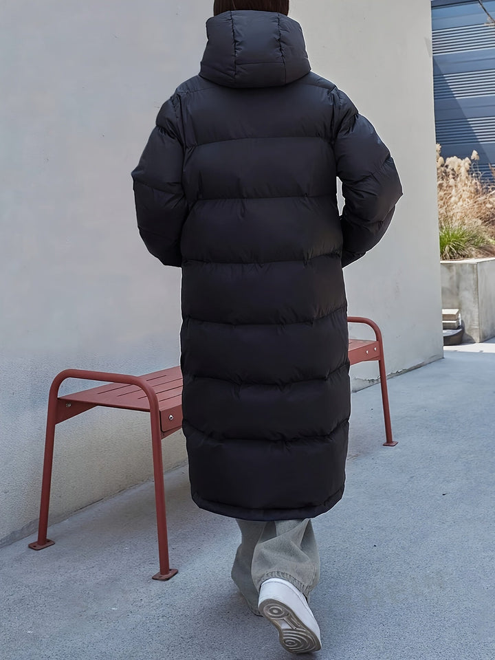 Drune Lange Fleece Puffer Winterjacke Für Frauen | Ideal Für Winter