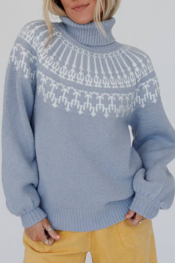 Drune | Weihnachts Verdickte Rollkragen Langarm Gestrickter Pullover