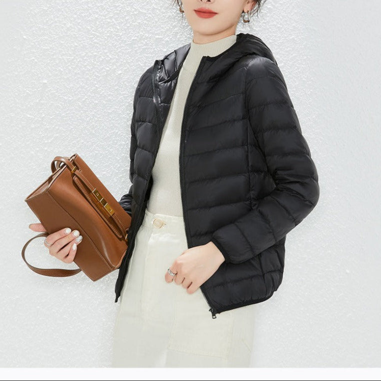 Drune | Daunenjacke mit Kapuze und Reißverschluss für Damen - Liliana