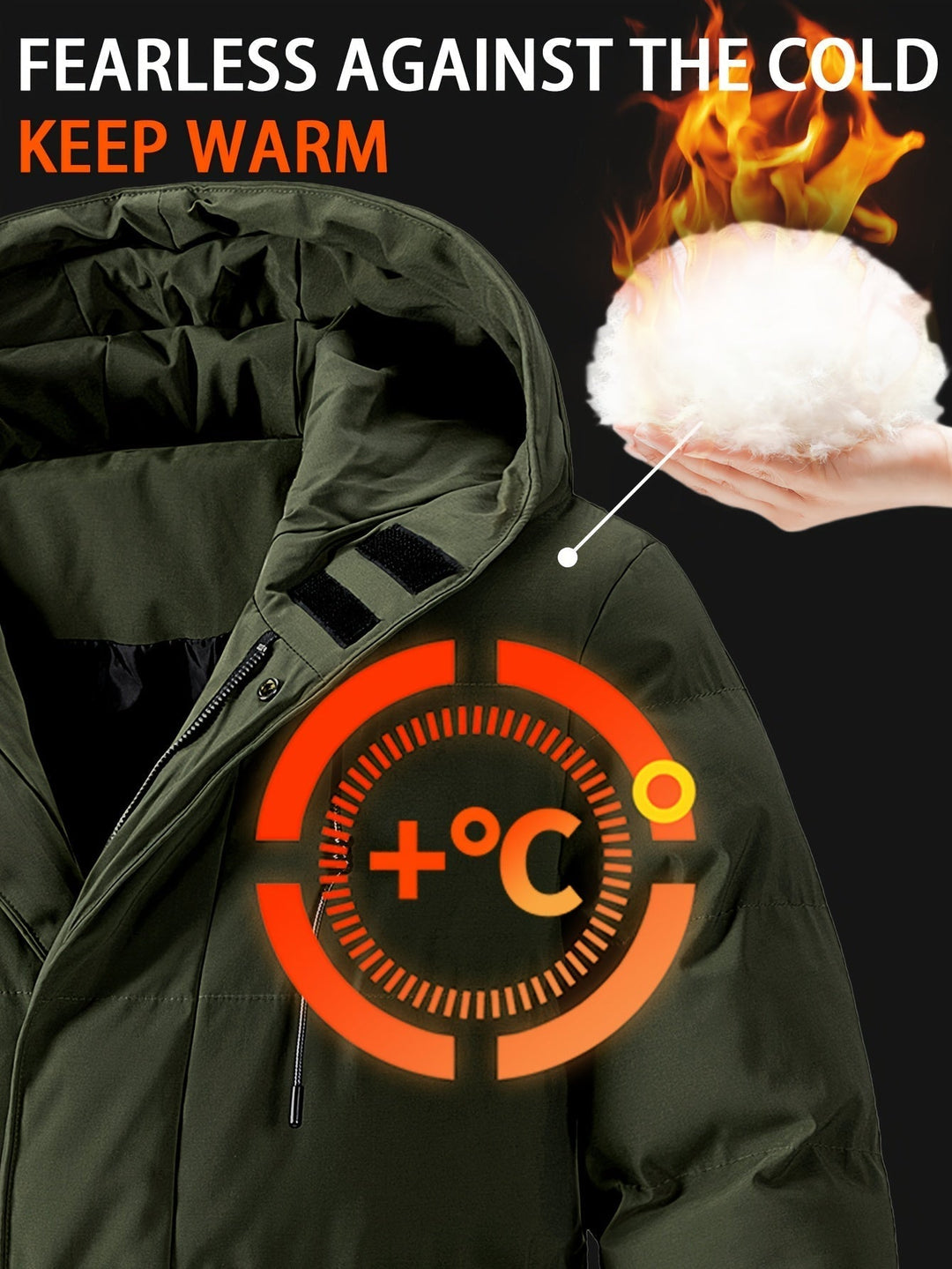 Drune | Fleece-Gefütterte Reißverschluss Vorderseite Winter Jacke Für Herren - Perfekt für Outdoor-Aktivitäten