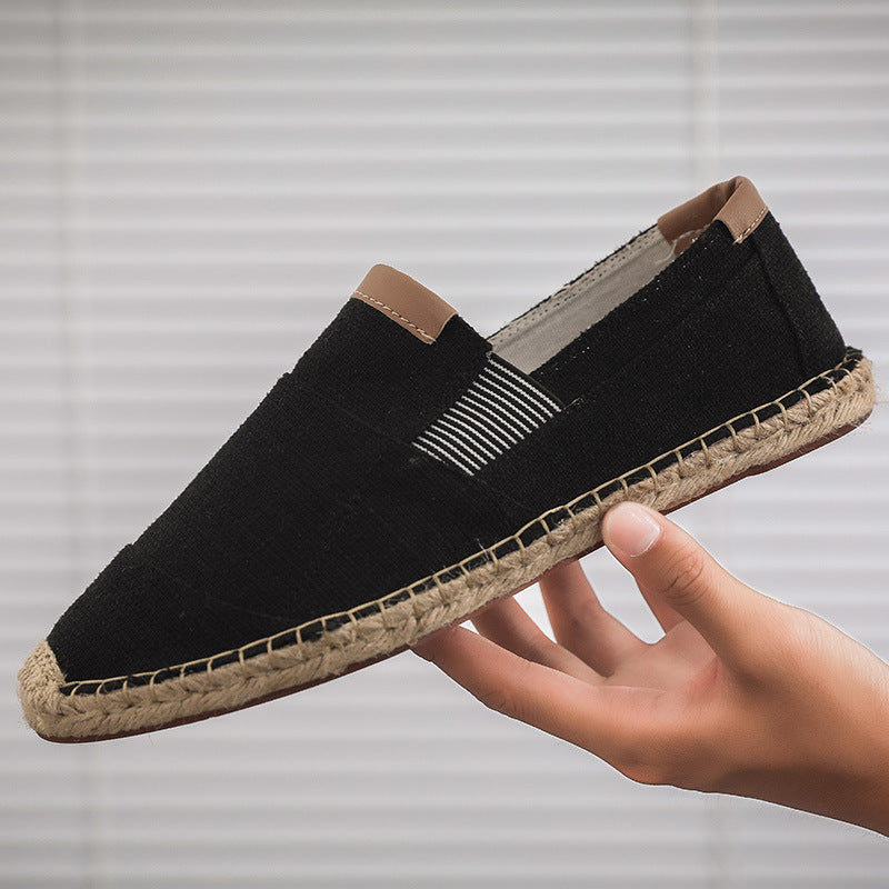 Drune | Boss Stilvolle Handgemachte Leinwandstrohschuhe Sommer-Chic